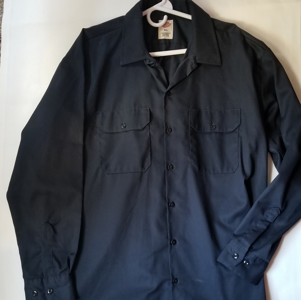 Dickies long sleeve work shirt. Color Navy size-XL